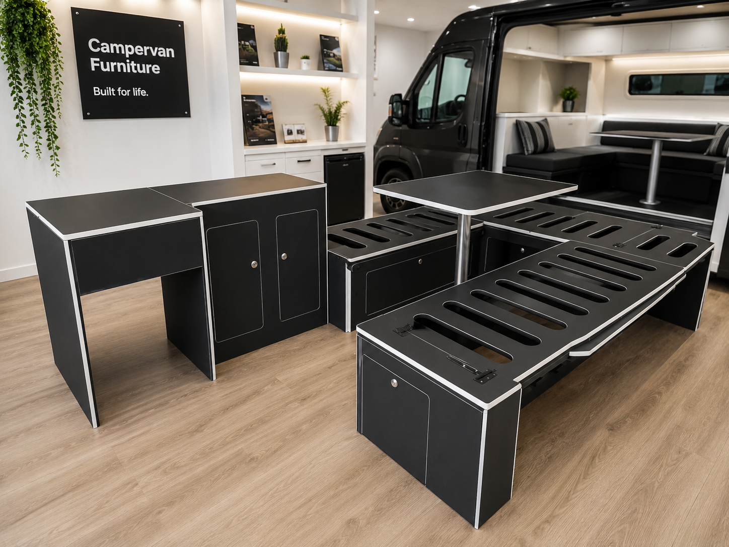 VANDALZ U Shape furniture in black